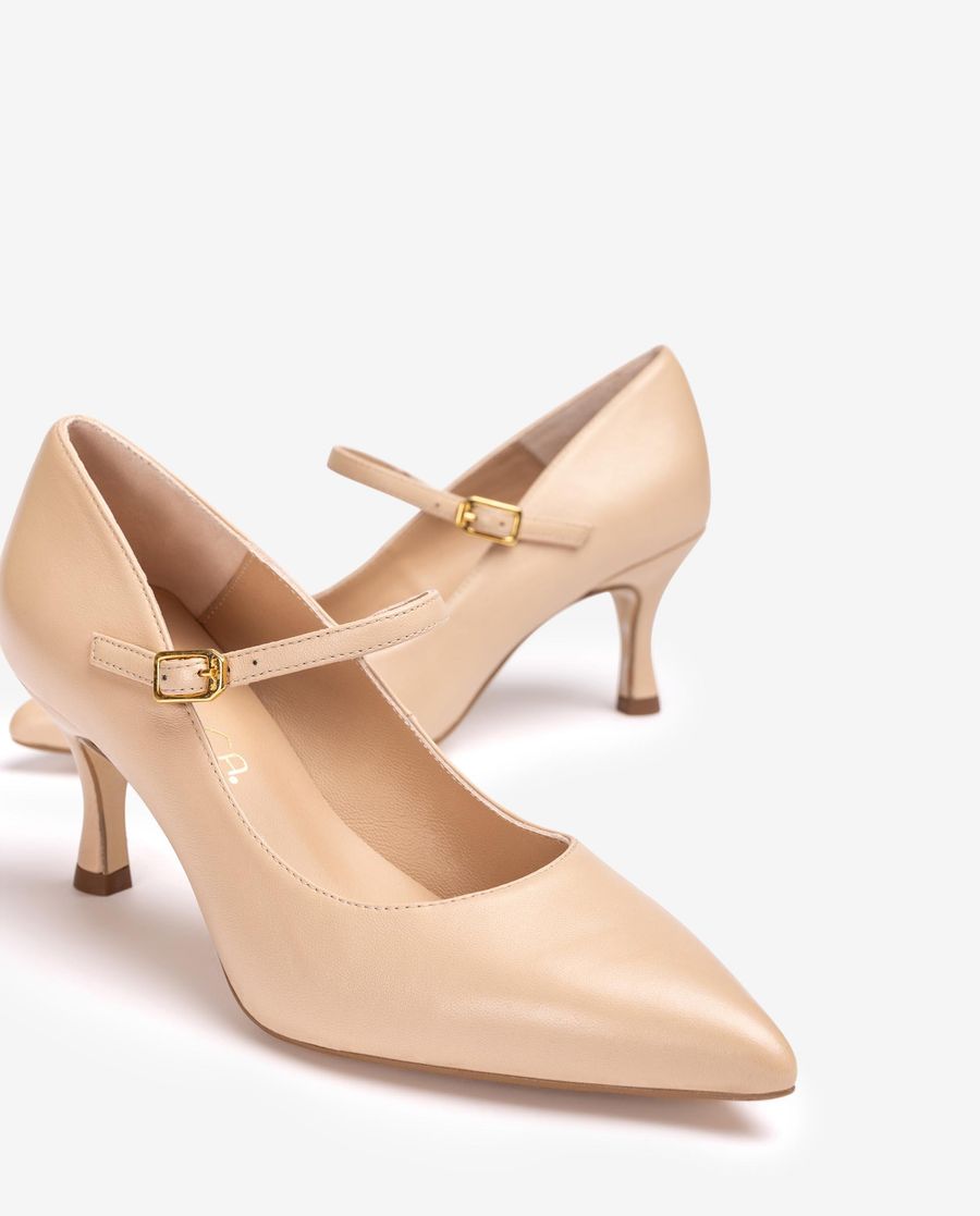 Unisa Mujer Mercedita de tacón fino - Beige