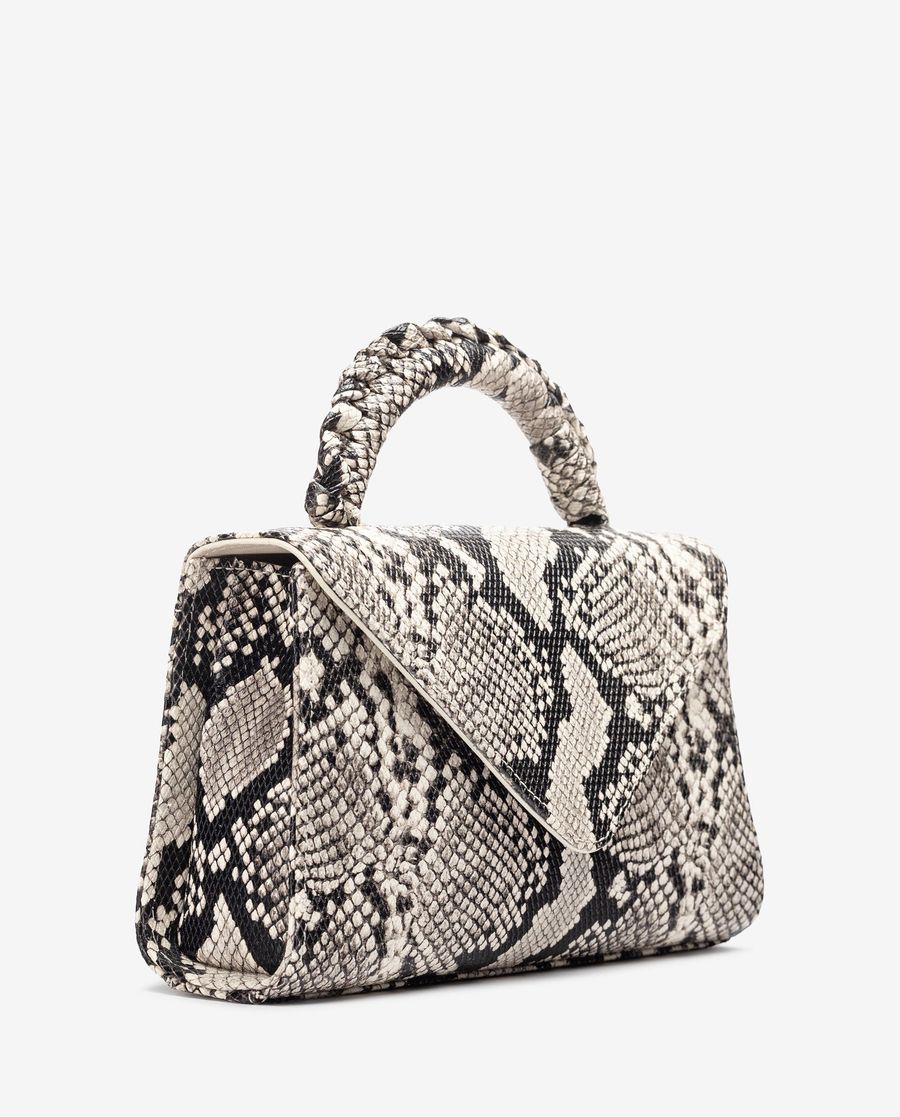 Unisa Mujer Bolso de mano con asa trenzada - Marfil