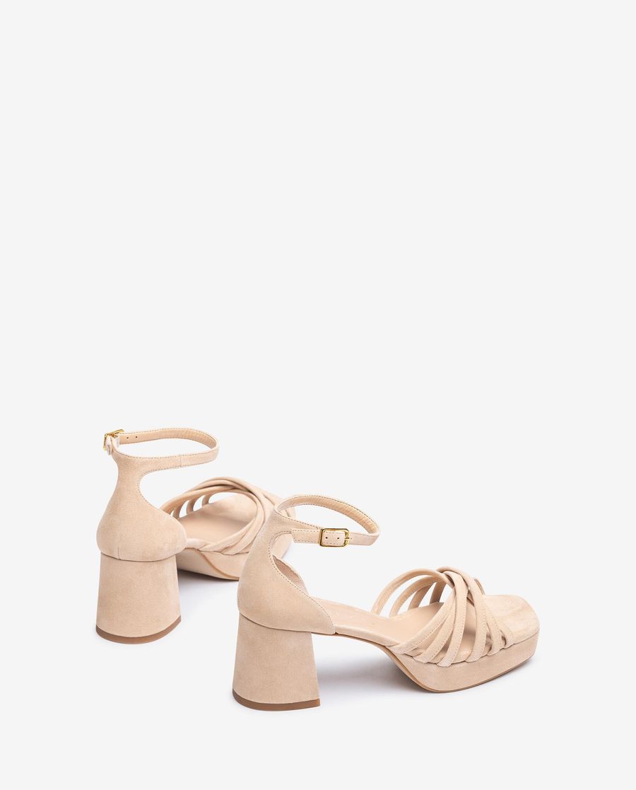 Unisa Mujer Sandalia de tiras en ante - Beige