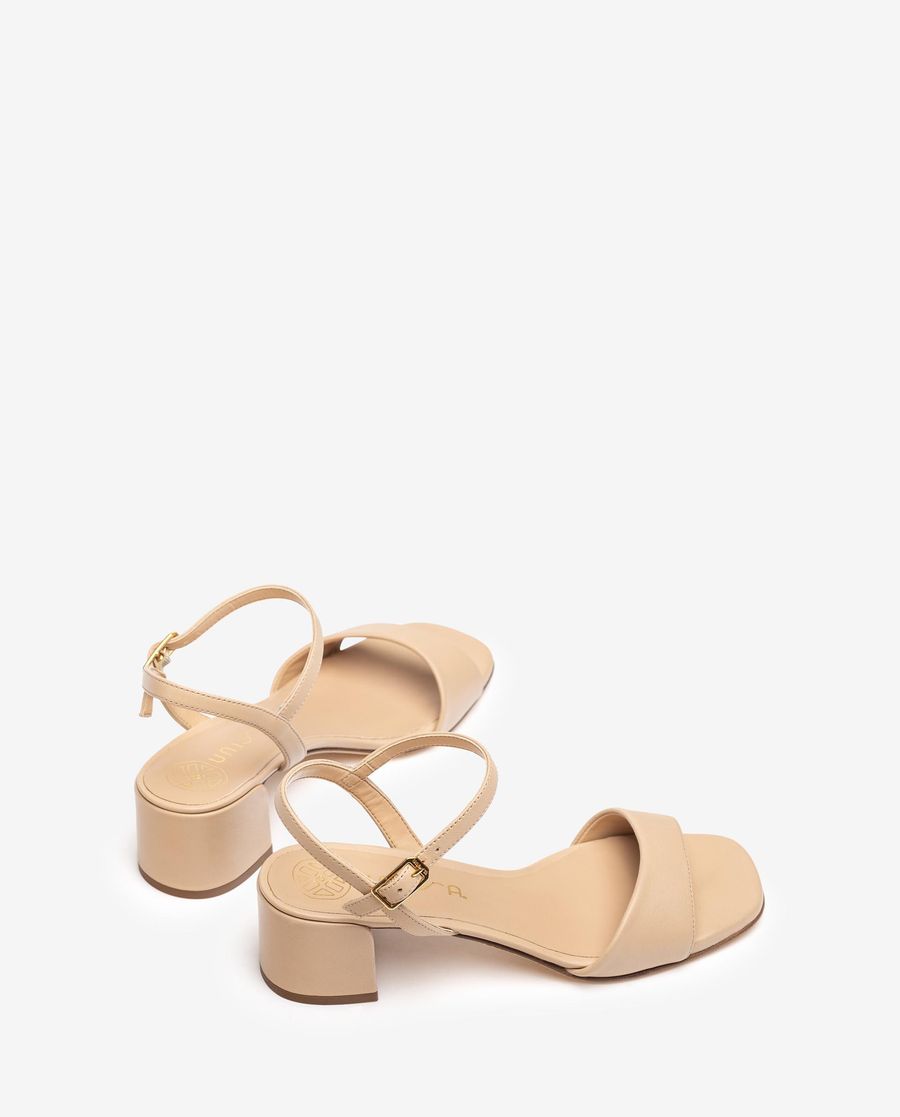 Unisa Mujer Sandalia con tacón ancho - Beige