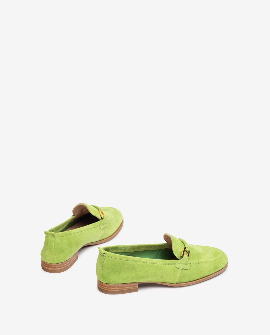 Unisa Mujer Mocasín con adorno de piel al tono - Verde