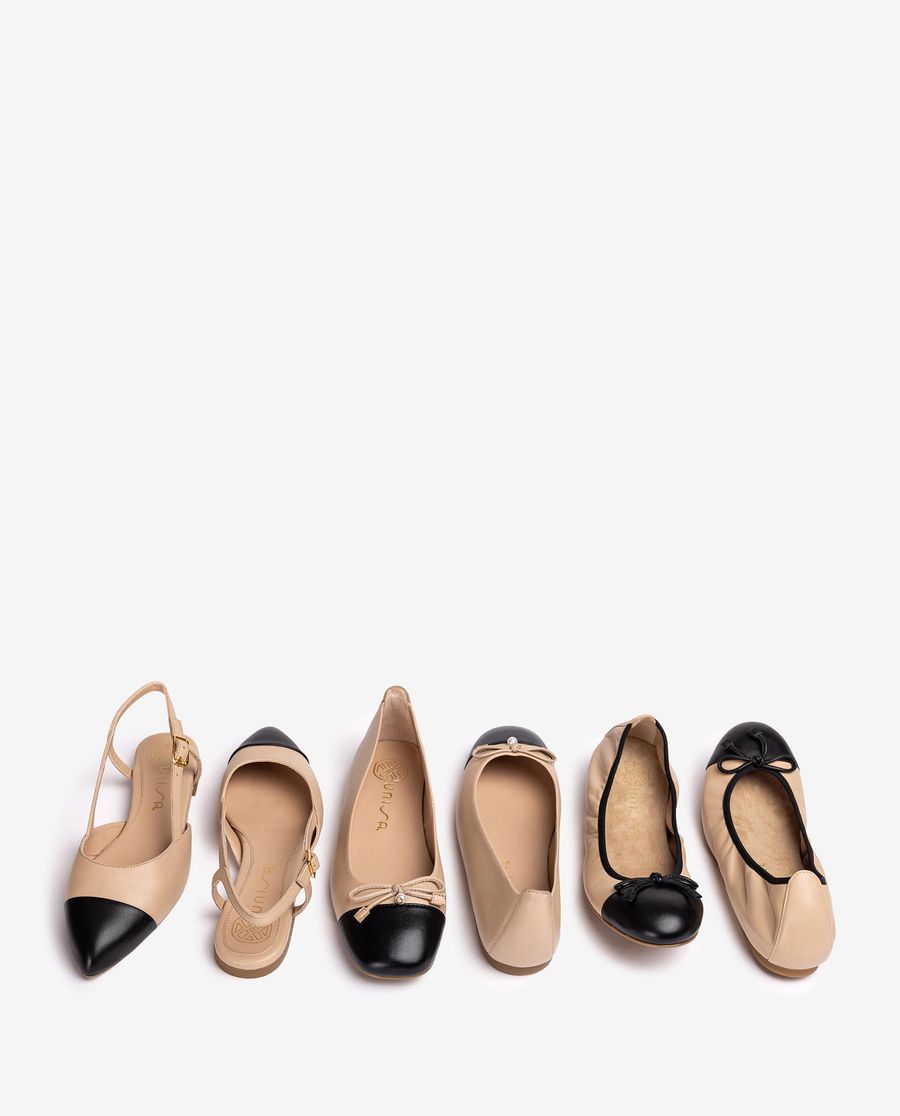 Unisa Mujer Destalonado plano bicolor - Beige