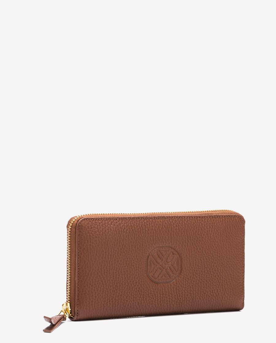 Unisa Mujer Cartera fina monograma - Marrón