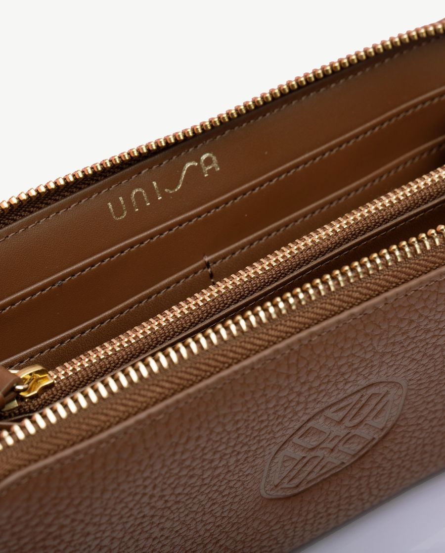 Unisa Mujer Cartera fina monograma - Marrón