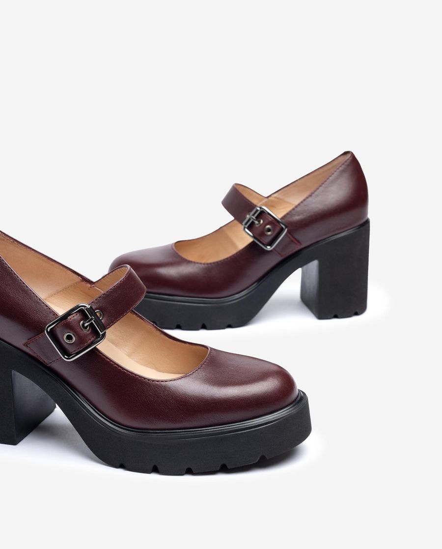 Unisa Mujer Merceditas en piel SuperLight - Rojo