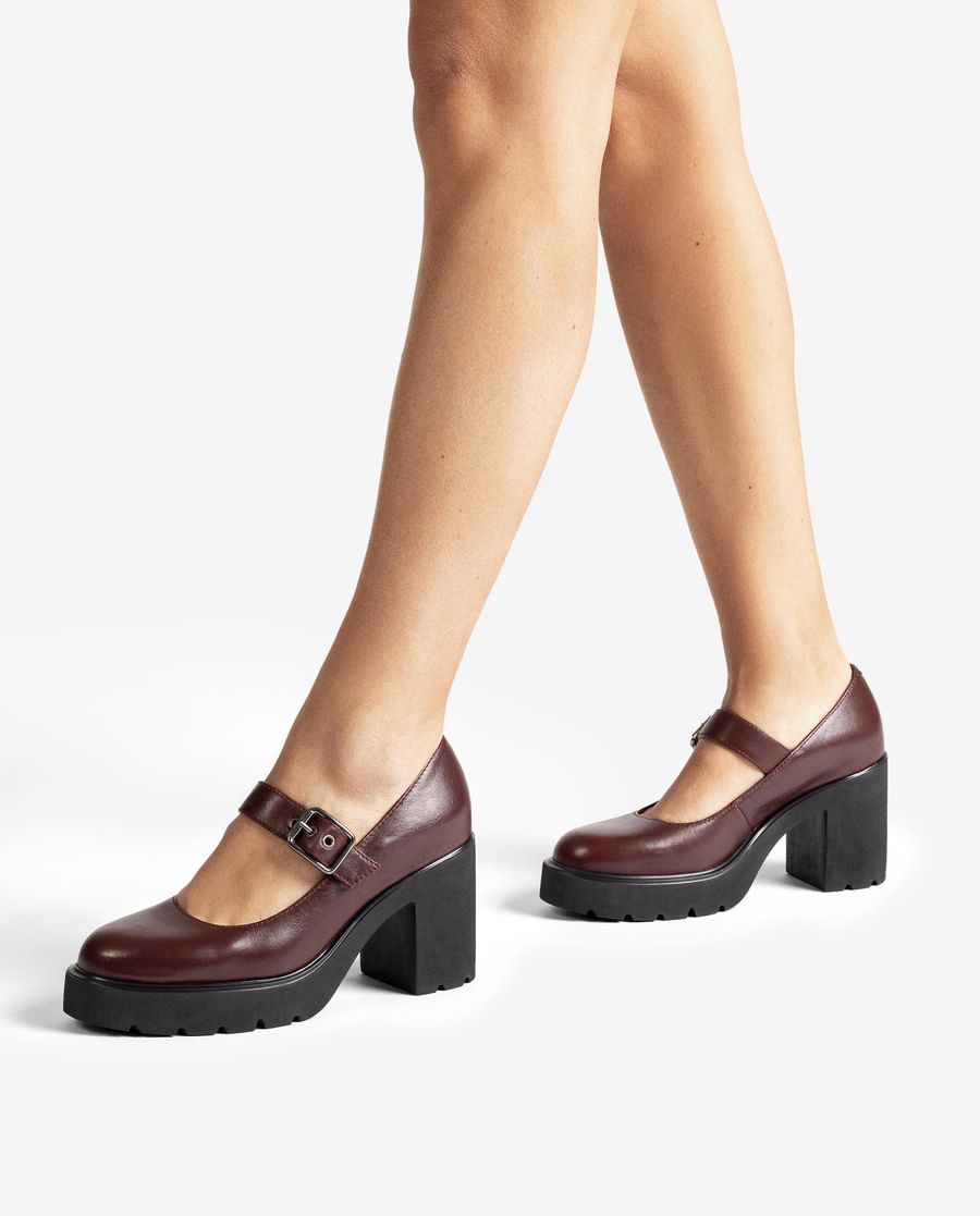 Unisa Mujer Merceditas en piel SuperLight - Rojo