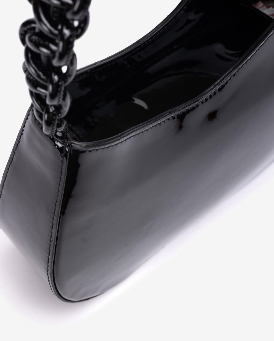 Unisa Mujer Bolso asimétrico con asa trenzada - Negro