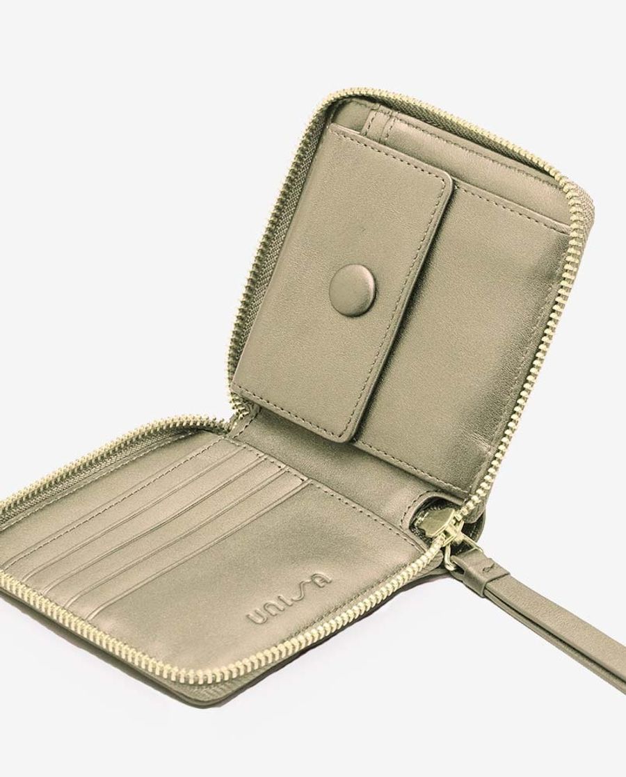 Unisa Mujer Cartera piel con cremallera - Oro