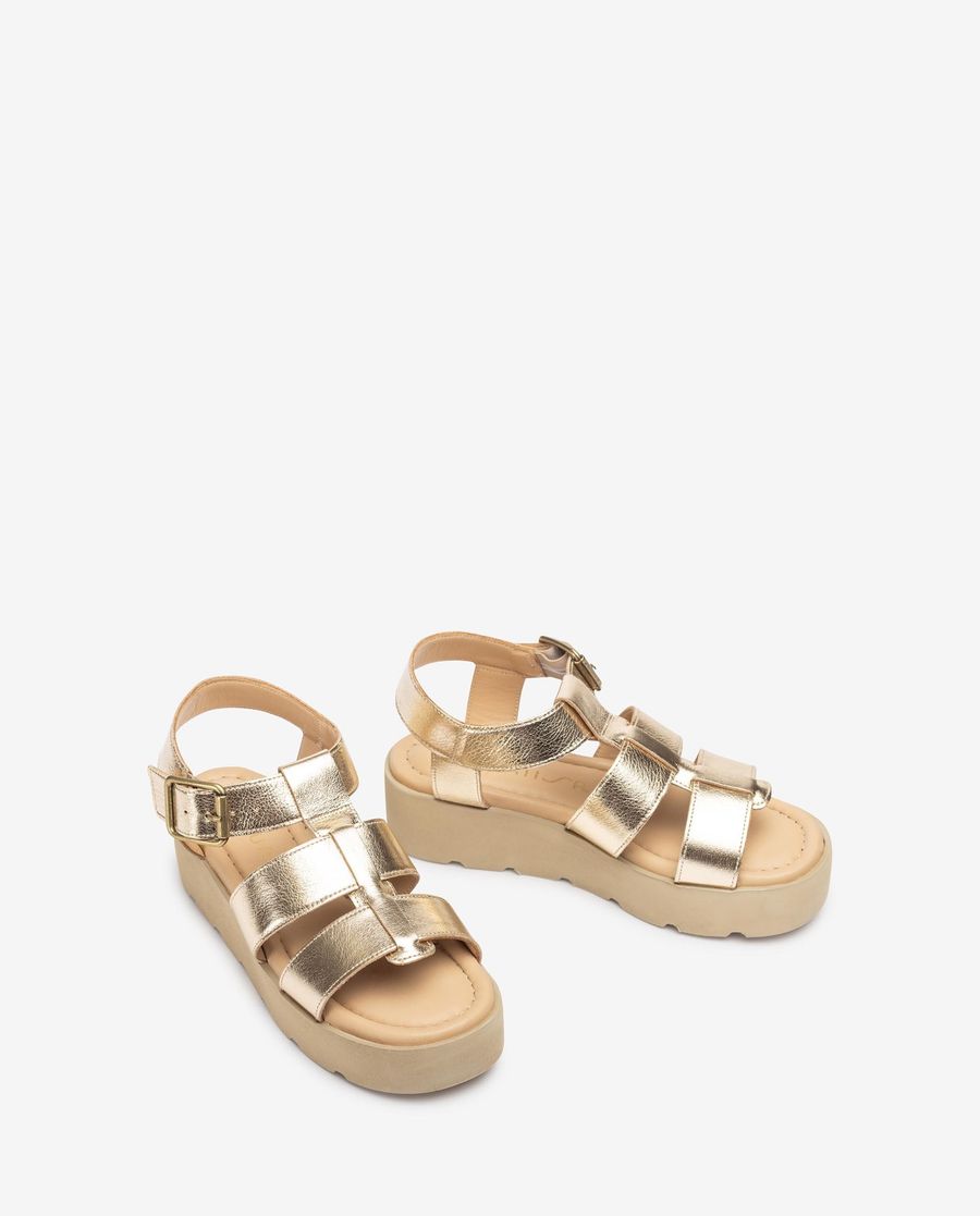Unisa Mujer Sandalia con bloque SuperLight - Oro