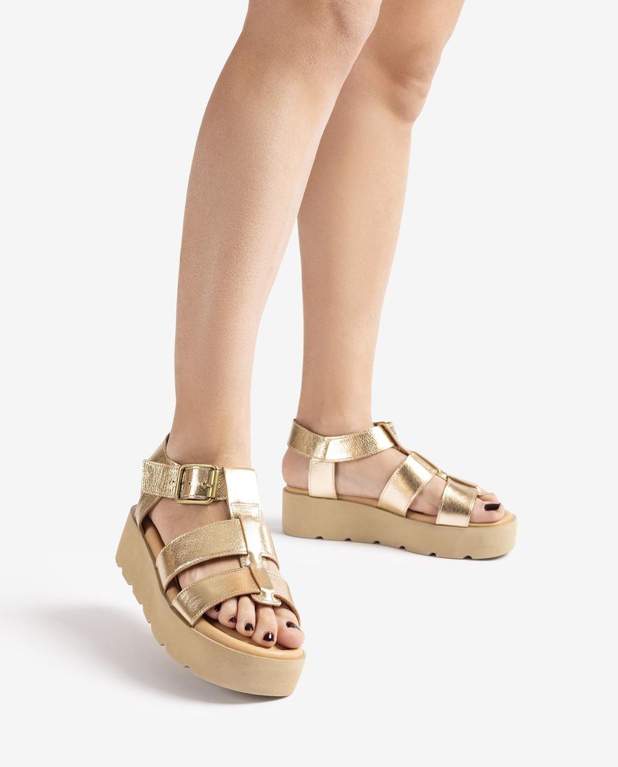 Unisa Mujer Sandalia con bloque SuperLight - Oro