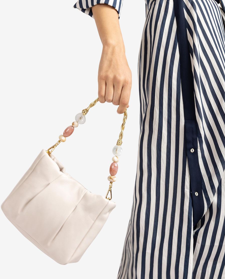 Unisa Mujer Bolso de mano con adorno en asas - Blanco