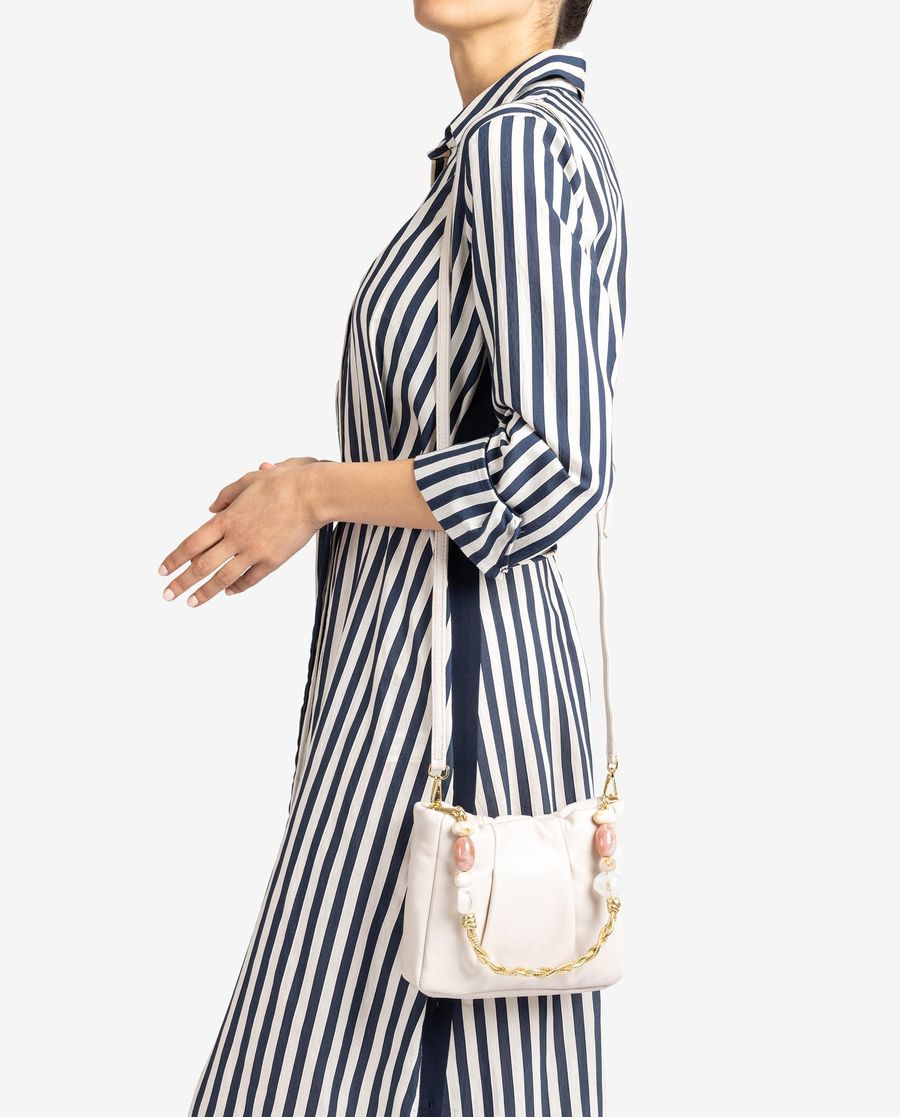 Unisa Mujer Bolso de mano con adorno en asas - Blanco
