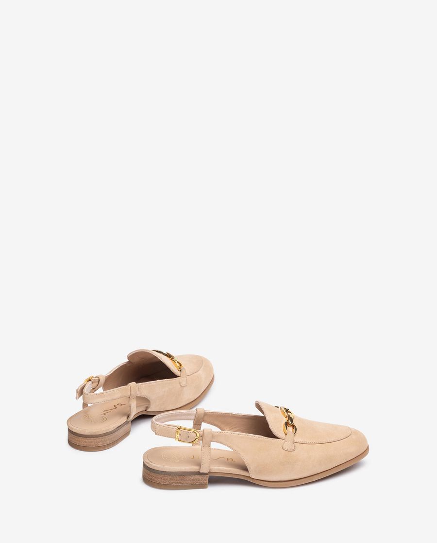 Unisa Mujer Mocasín plano destalonado - Beige