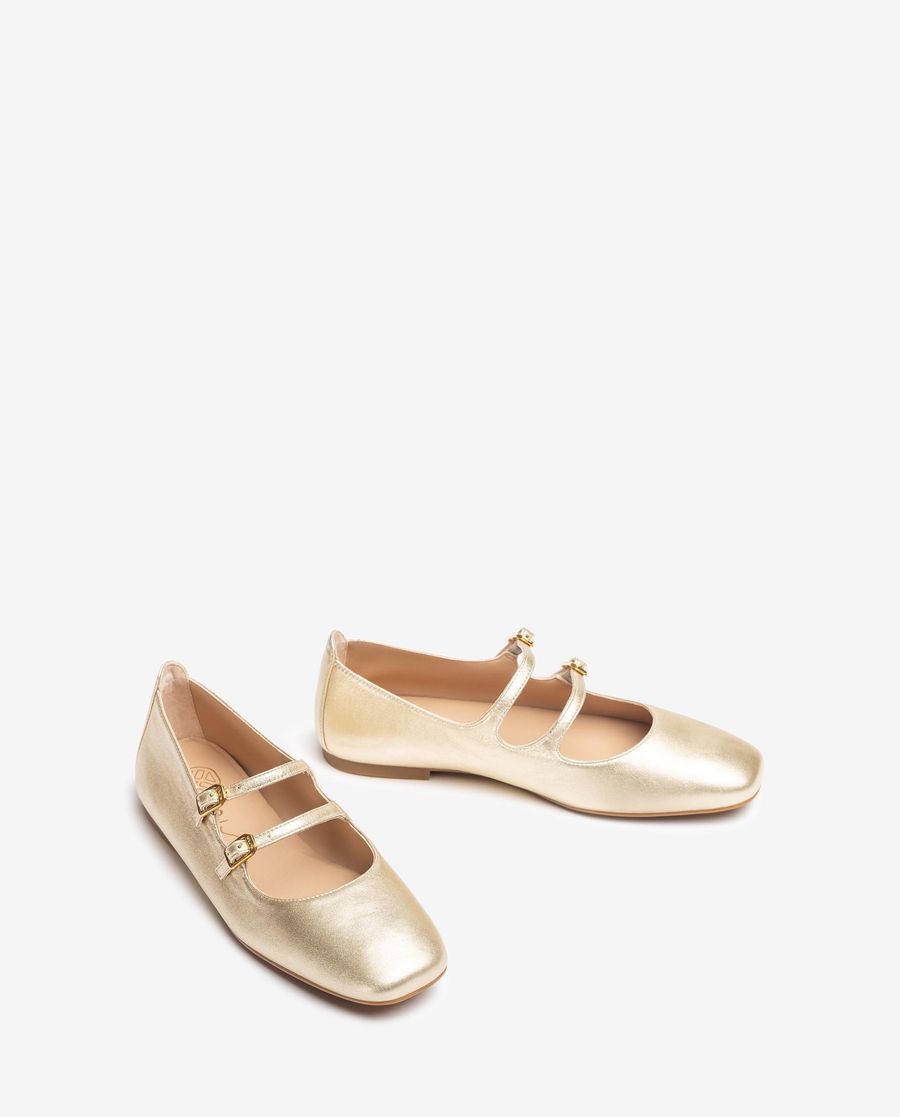 Unisa Mujer Bailarina con hebilla - Oro