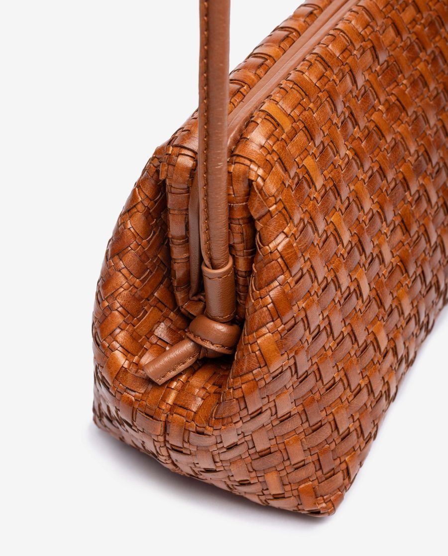 Unisa Mujer Bolso pequeño trenzado - Marrón