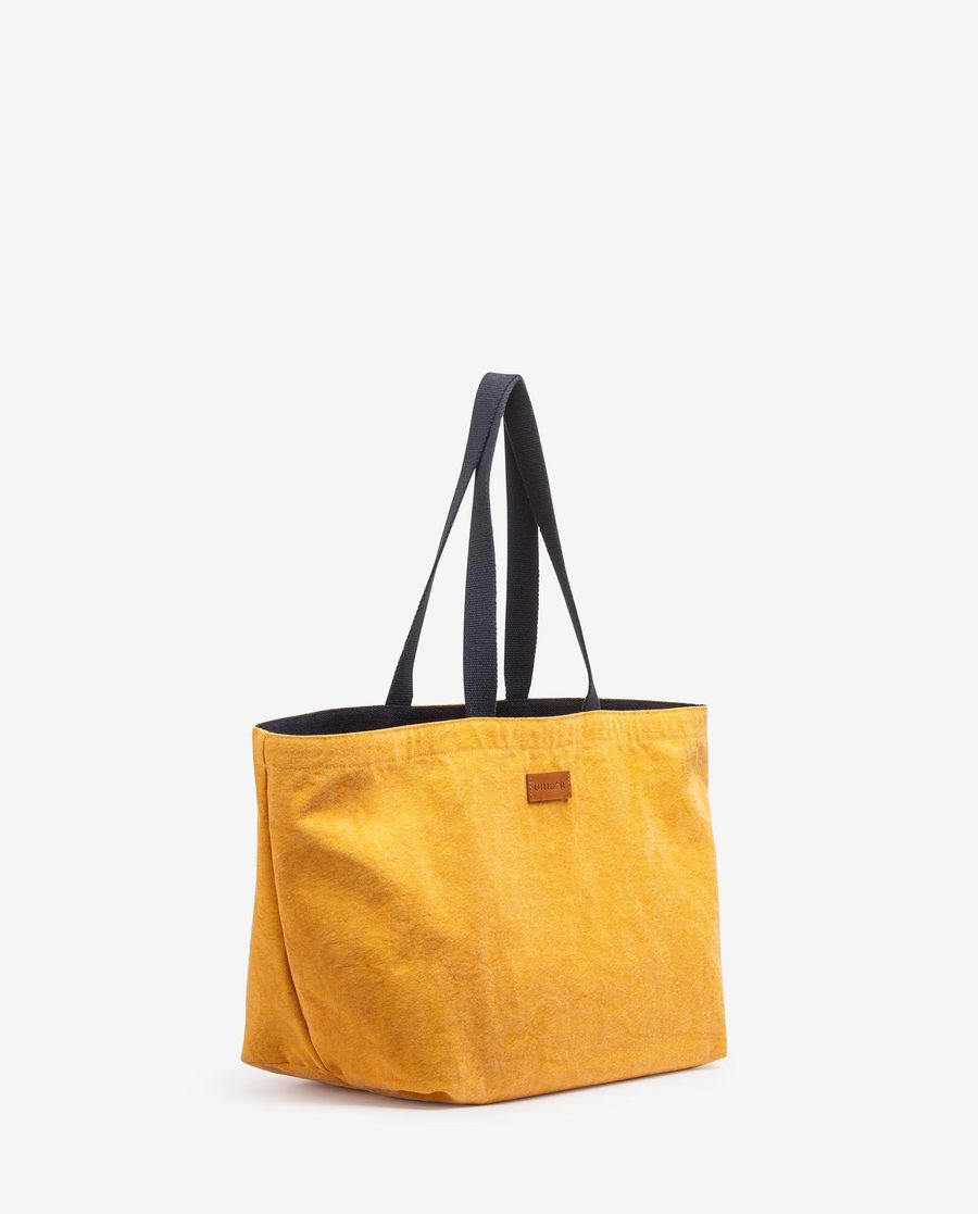 Unisa Mujer Maxi bolso de playa con tejido reciclado - Amarillo