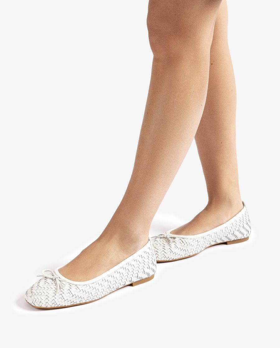 Unisa Mujer Bailarina de piel trenzada - Blanco