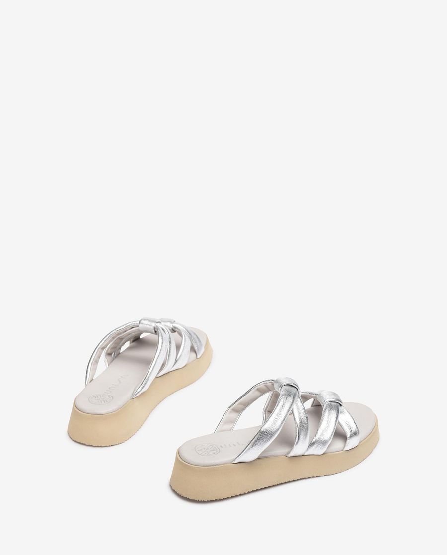 Unisa Mujer Sandalia con tiras acolchadas - Plata