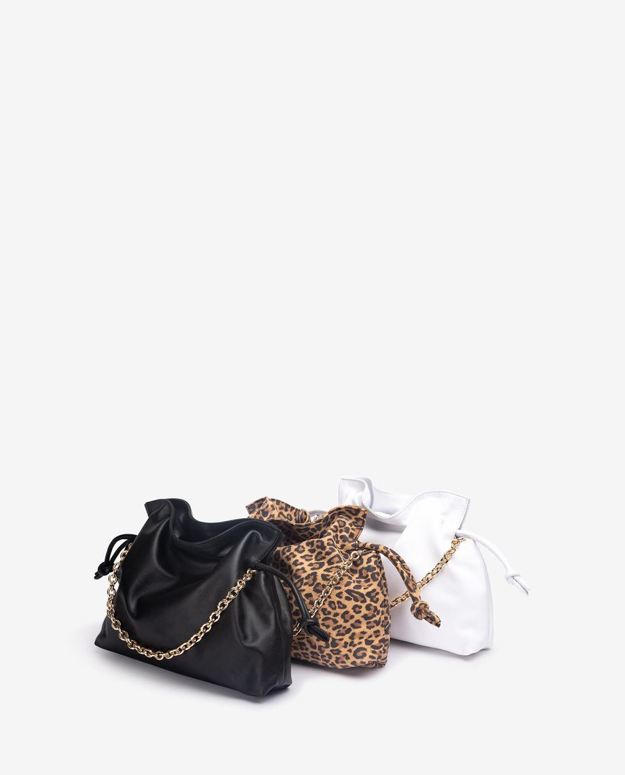Unisa Mujer Bolso fruncido animal print - Marrón