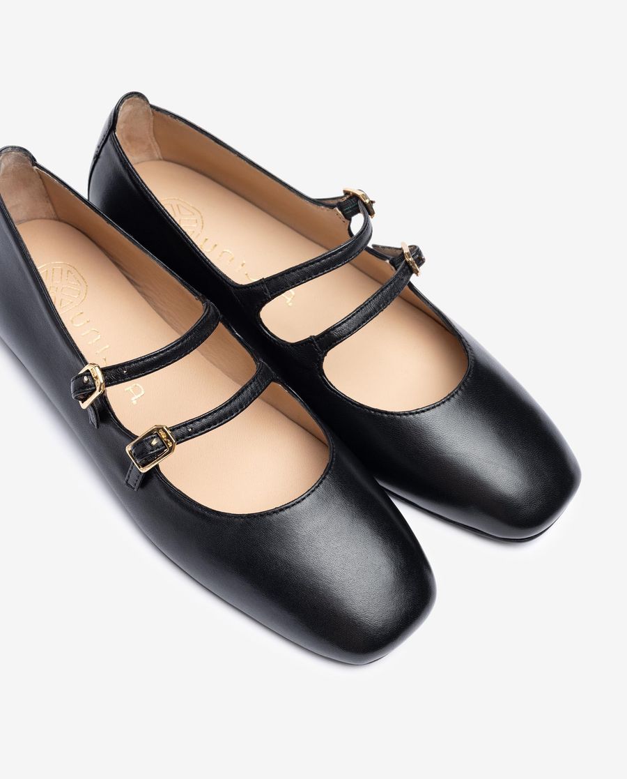 Unisa Mujer Bailarina con hebilla - Negro