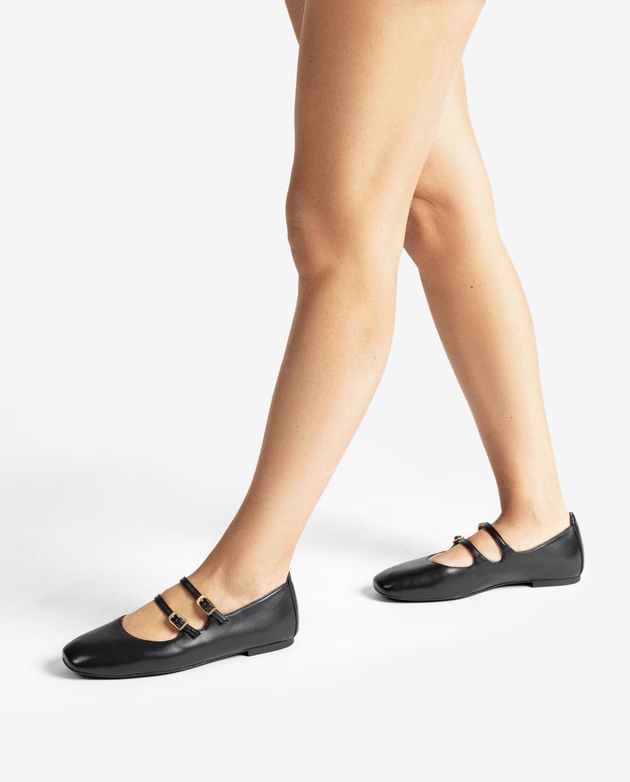 Unisa Mujer Bailarina con hebilla - Negro