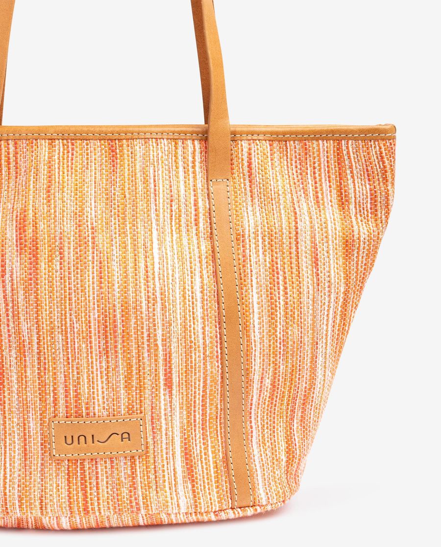 Unisa Mujer Bolso shopper en tejido jarapa - Rojo