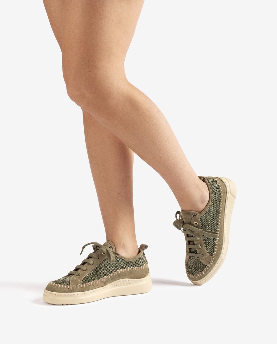 Unisa Mujer Deportivo de ante y rafia - Verde