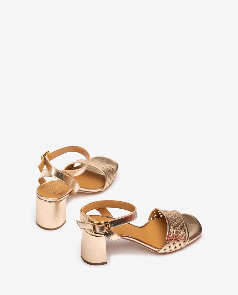 Unisa Mujer Sandalia con picados - Oro