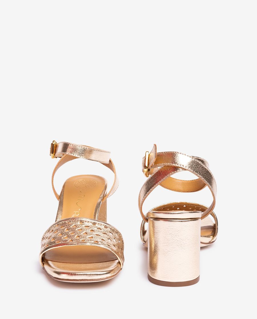 Unisa Mujer Sandalia con picados - Oro