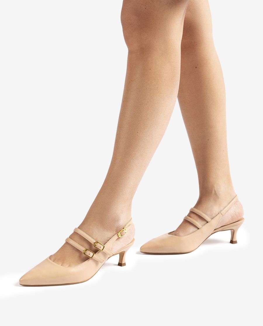 Unisa Mujer Destalonado con hebillas - Beige