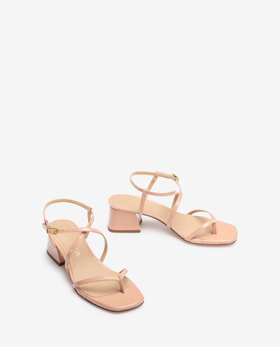 Unisa Mujer Sandalia esclava con tacón ancho - Flamingo