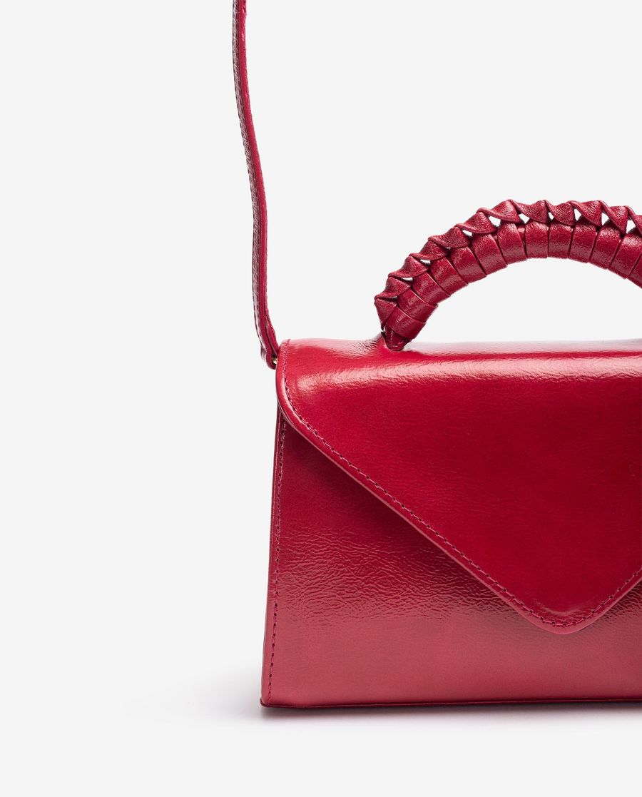 Unisa Mujer Bolso de mano con asa trenzada - Rojo