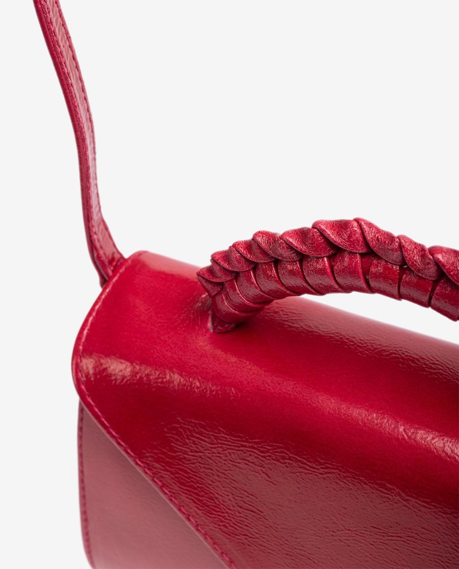 Unisa Mujer Bolso de mano con asa trenzada - Rojo