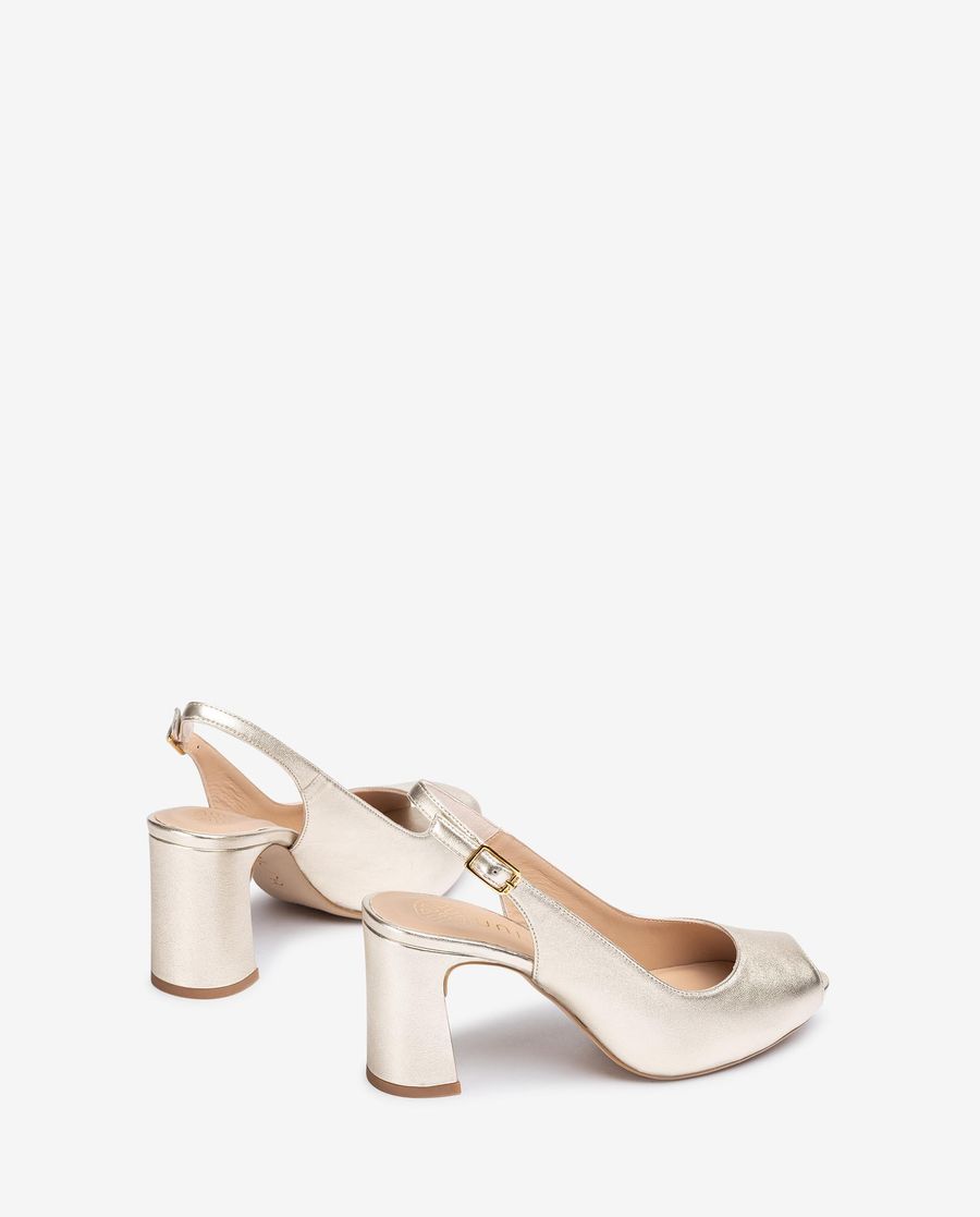 Unisa Mujer Peep-toe destalonado - Oro