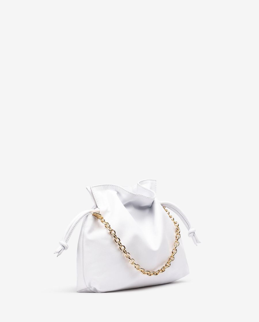 Unisa Mujer Bolso fruncido de piel - Blanco