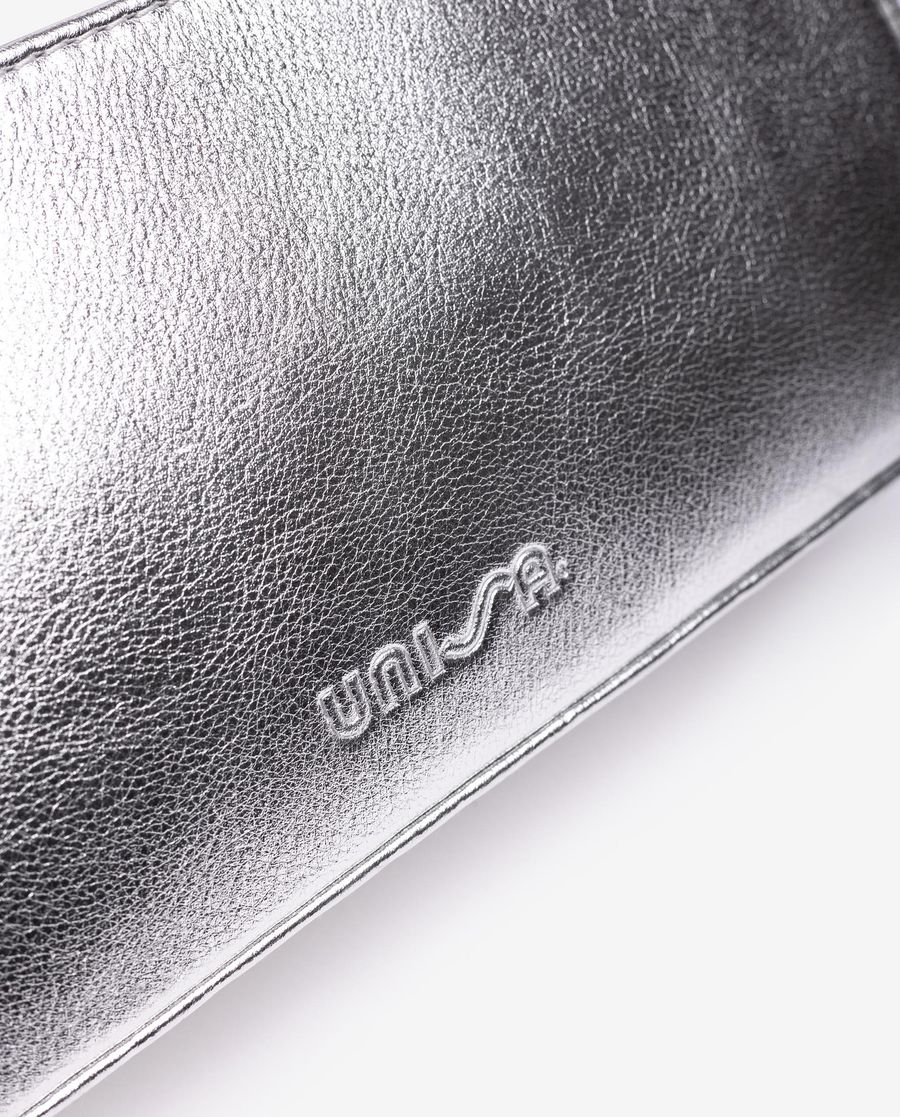 Unisa Mujer Bolso de mano con asa trenzada y adorno - Plata