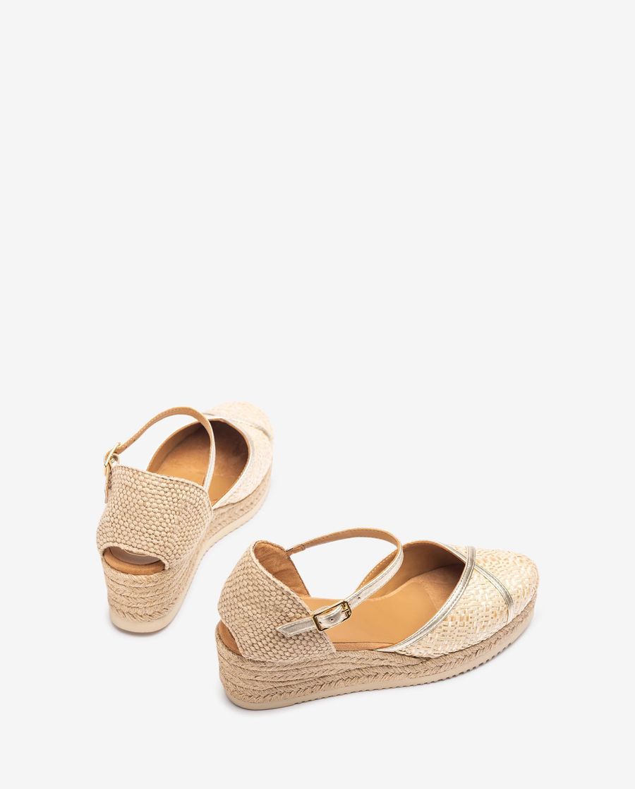 Unisa Mujer Alpargata con pala de rafia - Beige