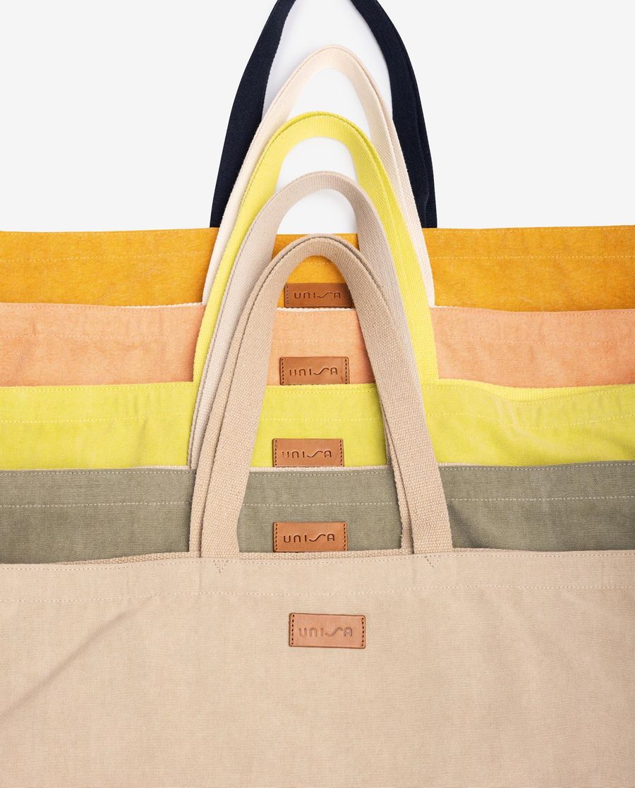Unisa Mujer Maxi bolso de playa con tejido reciclado - Naranja