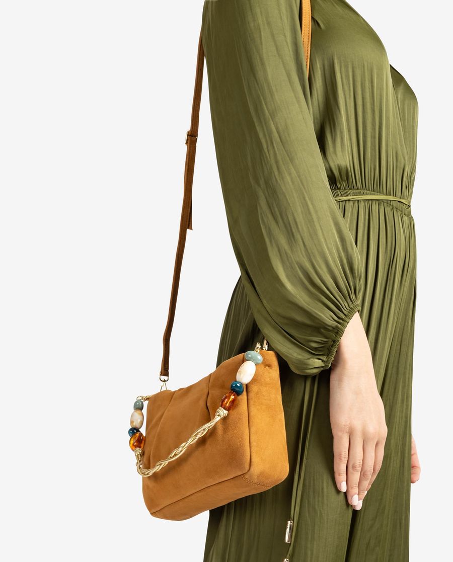 Unisa Mujer Bolso de mano con adorno en asas - Marrón