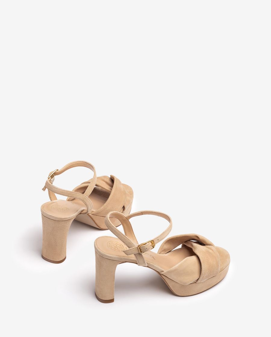 Unisa Mujer Sandalia con tiras anchas cruzadas - Beige