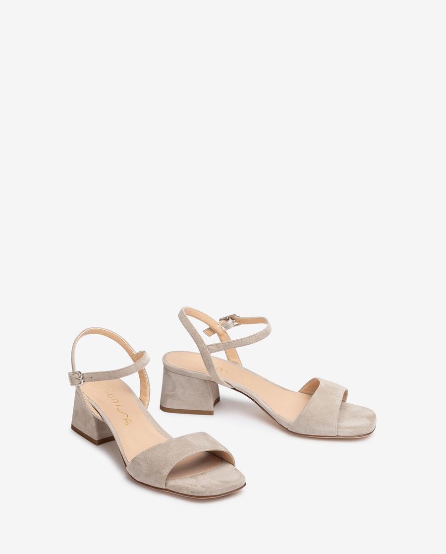 Unisa Mujer Sandalia con tacón ancho - Beige