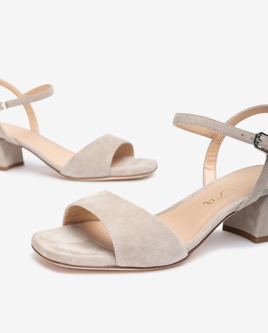 Unisa Mujer Sandalia con tacón ancho - Beige