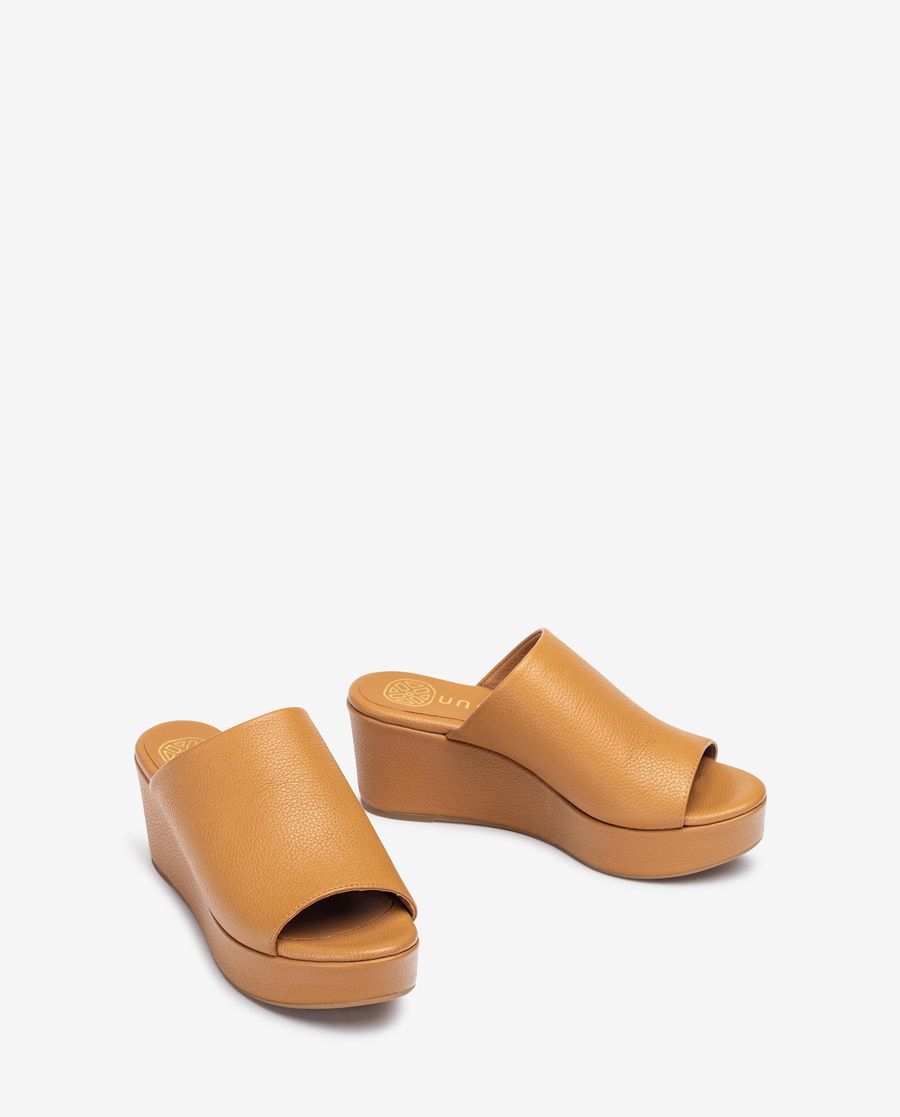 Unisa Mujer Sandalia mule fabricada en piel - Marrón