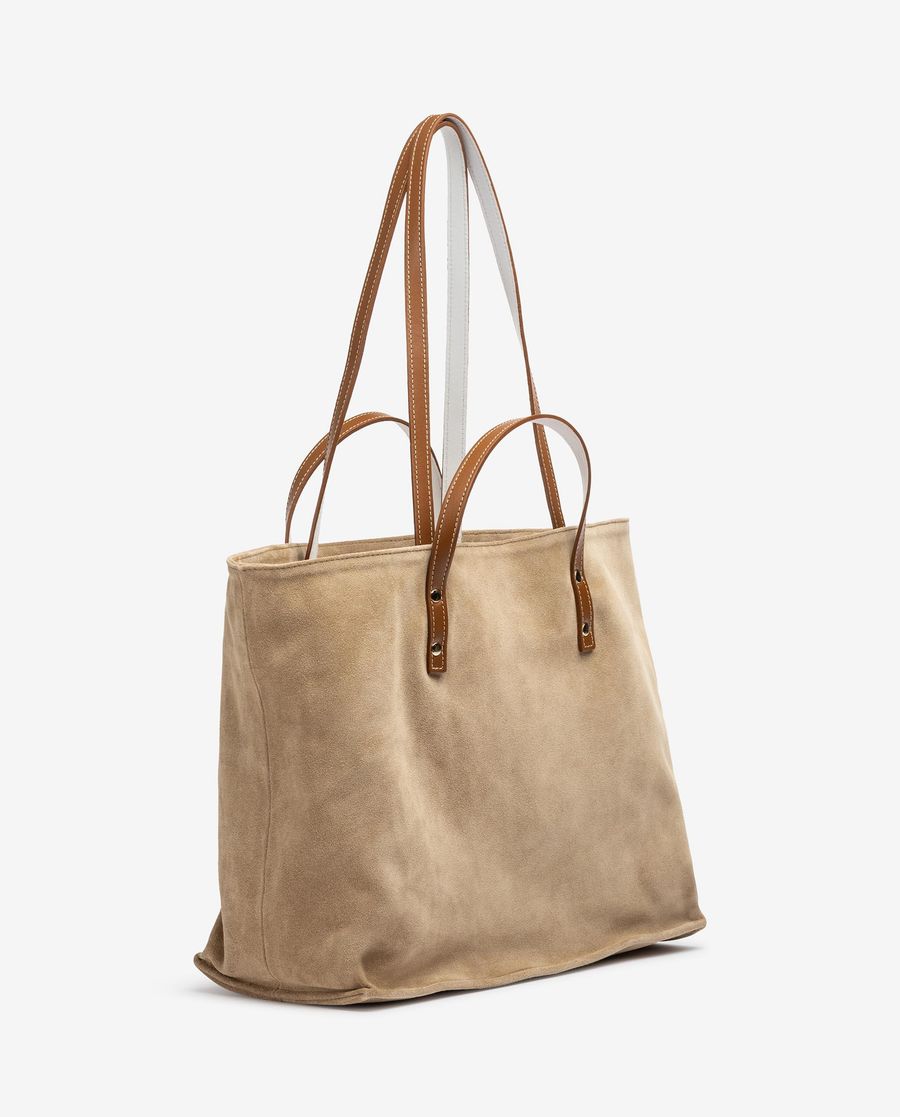 Unisa Mujer Bolso shopper con doble asa - Beige