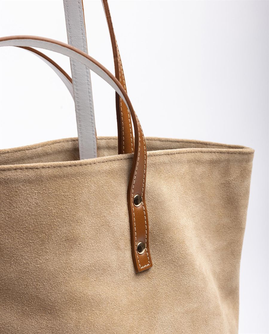 Unisa Mujer Bolso shopper con doble asa - Beige