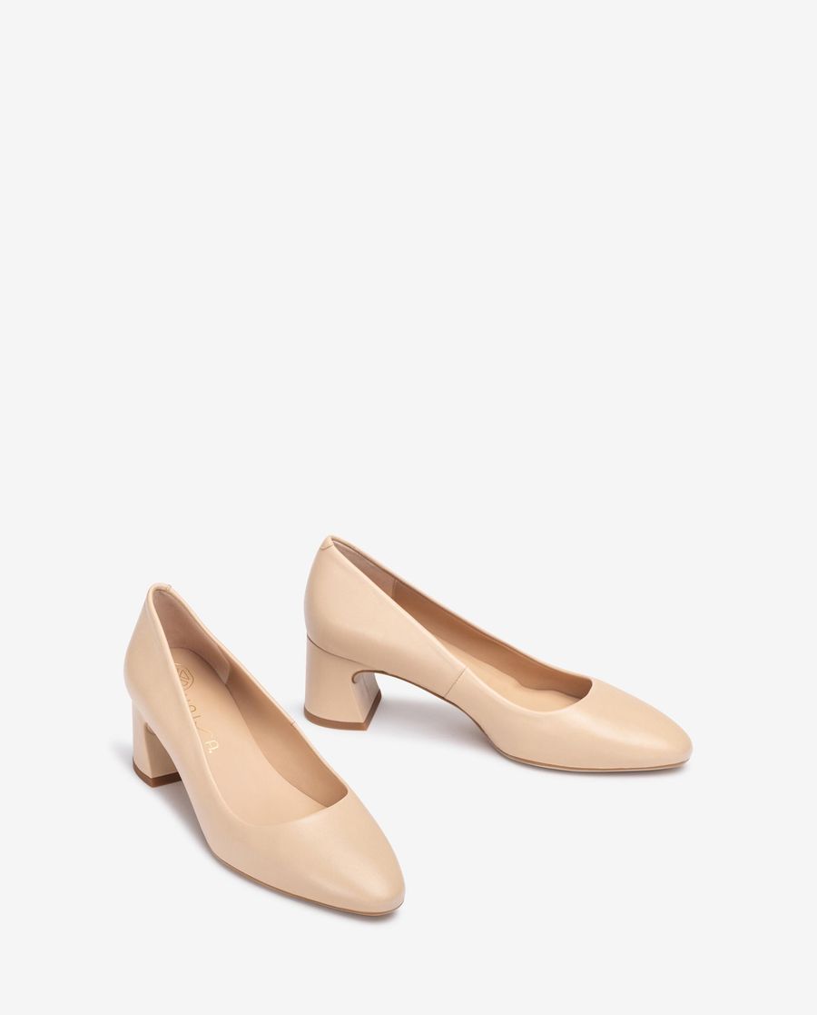 Unisa Mujer Salón de punta cuadrada - Beige