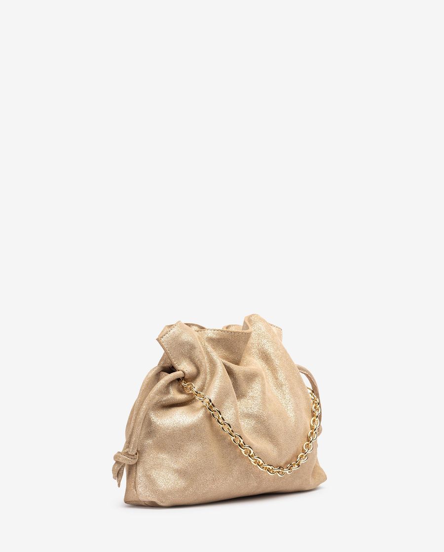 Unisa Mujer Bolso fruncido de ante - Oro