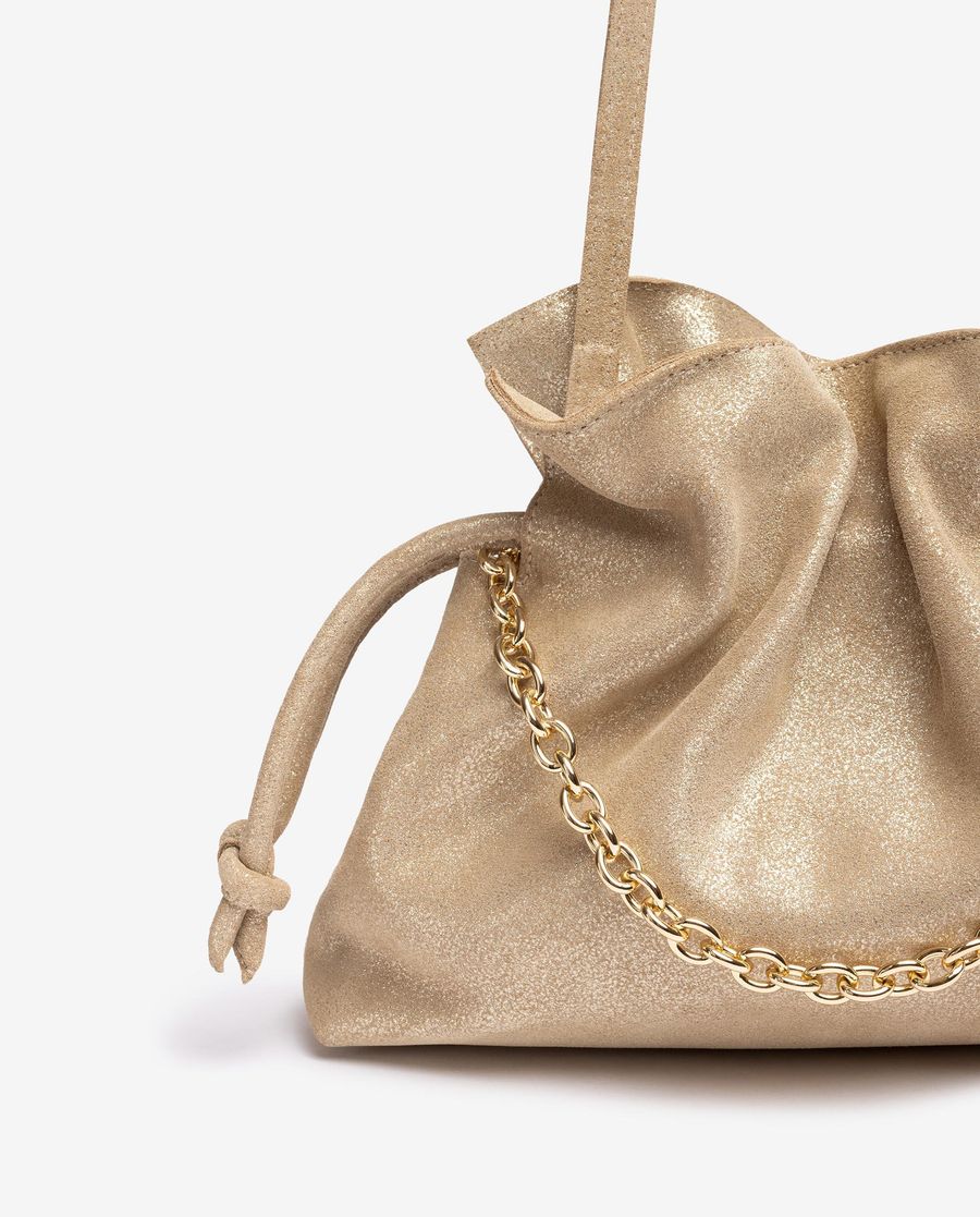 Unisa Mujer Bolso fruncido de ante - Oro