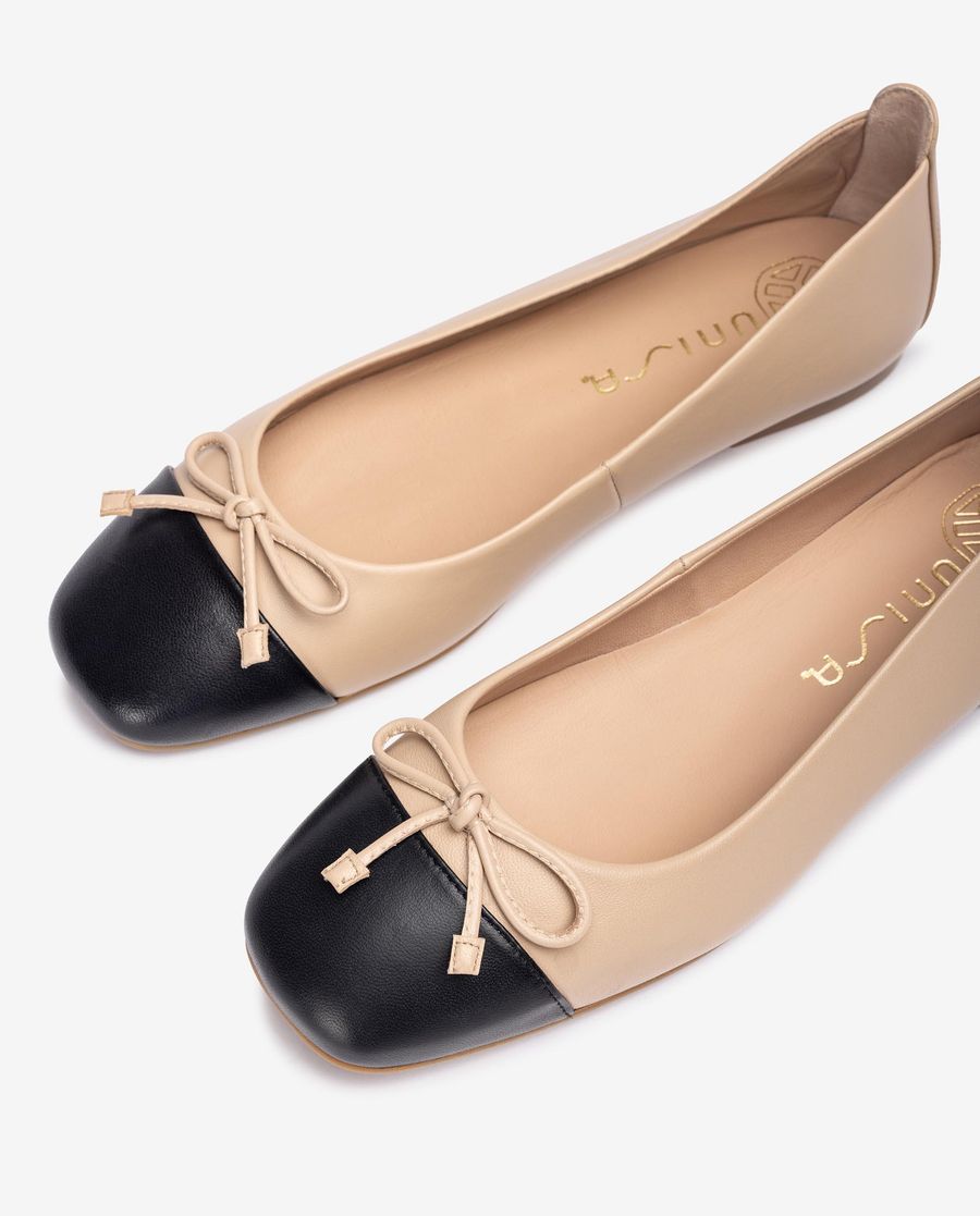 Unisa Mujer Bailarina de punta cuadrada - Beige