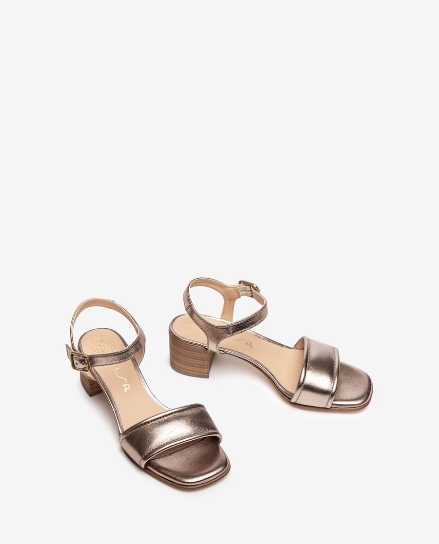 Unisa Mujer Sandalia con pala acolchada - Bronce